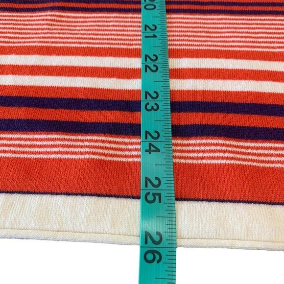 XS Duluth Trading Co. Burnt Orange Stripped Prep S'no Sweat Mock Neck Striped - Picture 8 of 11